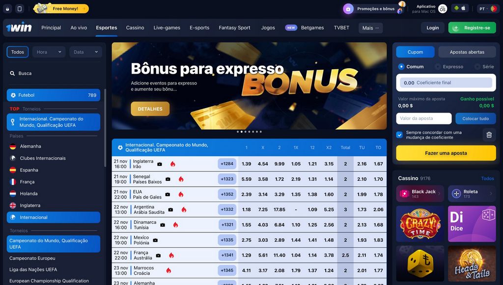 1win spor bahisleri: Bahisçi hattı ve şansları